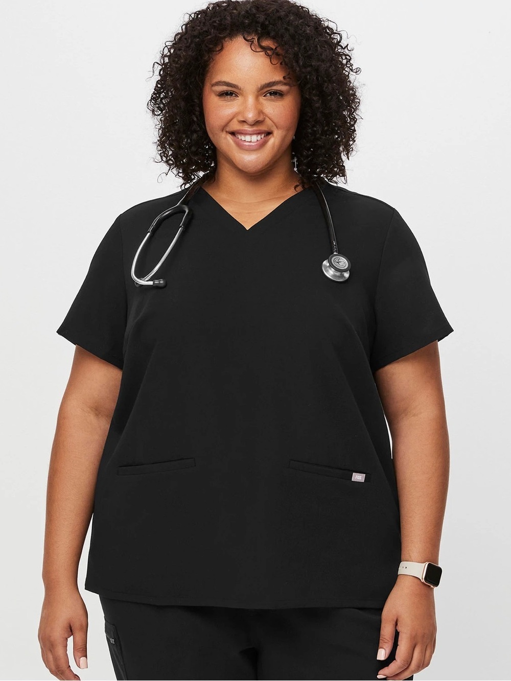 FIGS Casma Scrub Top V-Neck Terracotta Women’s Plus Size 3XL